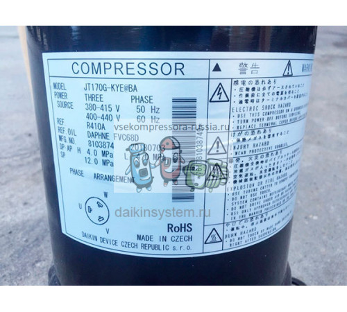 Компрессор DAIKIN 300813P SCROLL COMPR. JT170G-KYE@BA(4,50 KW)