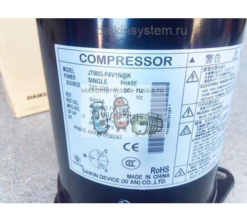 Компрессор DAIKIN 2112543 SCROLL COMPRESSOR 2,20 kW JT90G-P4V1N@K